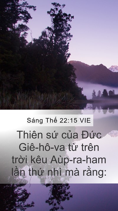 Sáng Thế 22:15 VIE Mobile Phone Wallpaper - Thiên sứ của Đức Giê-hô-va từ trên - Mobile Bible Verse Wallpaper