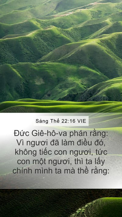 Sáng Thế 22:16 VIE Bible Verse Image