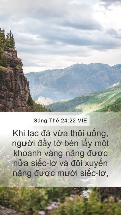 Sáng Thế 24:22 VIE Bible Verse Image