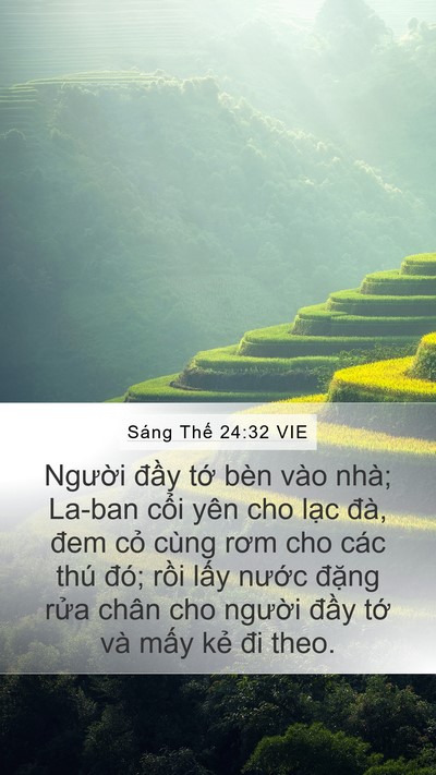 Sáng Thế 24:32 VIE Bible Verse Image
