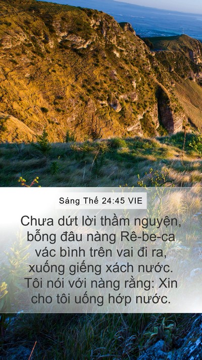Sáng Thế 24:45 VIE Bible Verse Image