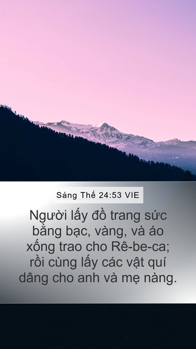 Sáng Thế 24:53 VIE Bible Verse Image