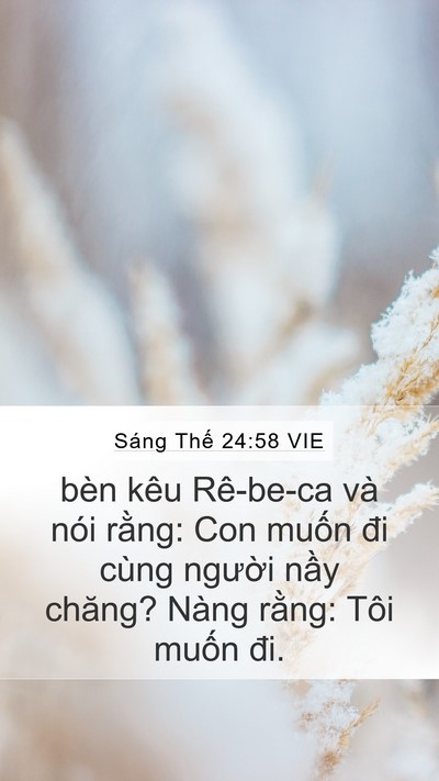 Sáng Thế 24:58 VIE Bible Verse Image