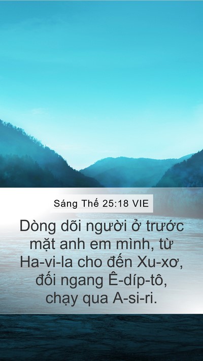 Sáng Thế 25:18 VIE Bible Verse Image