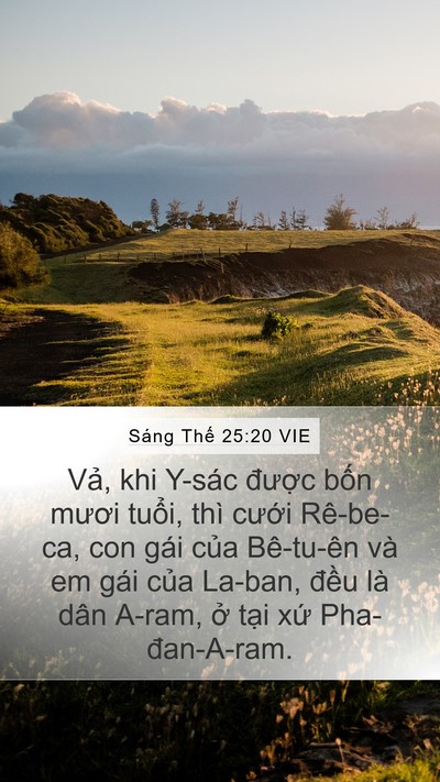 Sáng Thế 25:20 VIE Bible Verse Image