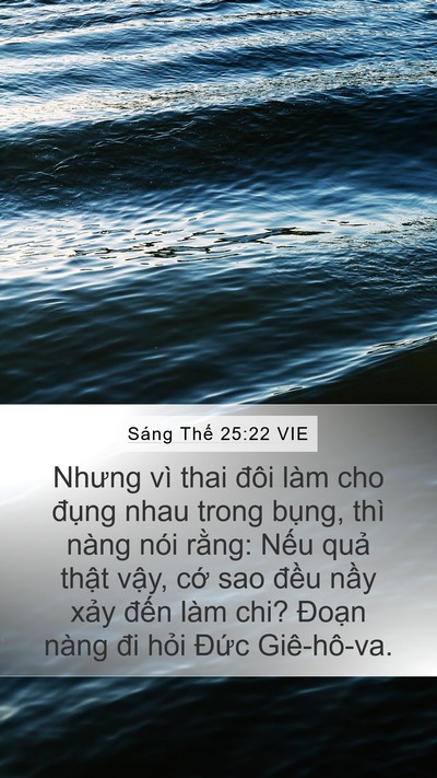 Sáng Thế 25:22 VIE Bible Verse Image