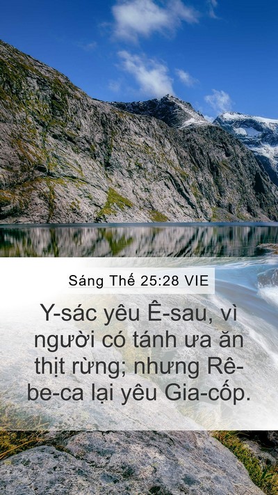 Sáng Thế 25:28 VIE Bible Verse Image