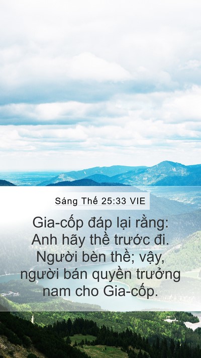 Sáng Thế 25:33 VIE Bible Verse Image