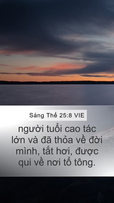 Sáng Thế 25:8 VIE Bible Verse Image
