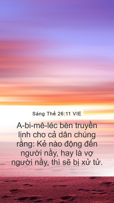 Sáng Thế 26:11 VIE Bible Verse Image