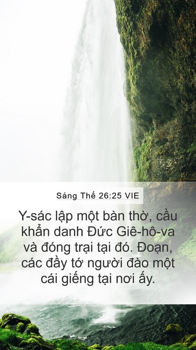 Sáng Thế 26:25 VIE Bible Verse Image