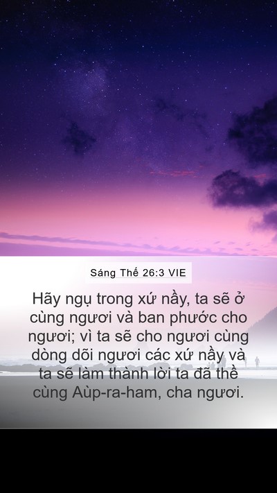 Sáng Thế 26:3 VIE Bible Verse Image