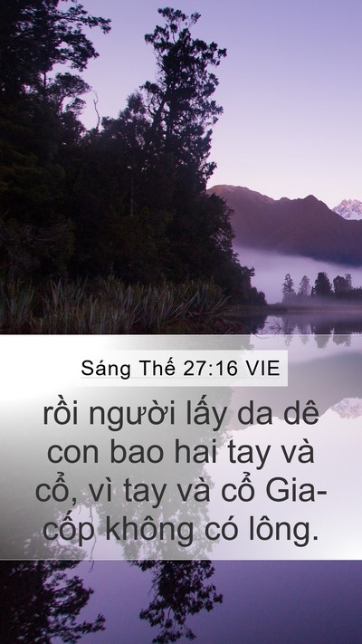 Sáng Thế 27:16 VIE Bible Verse Image