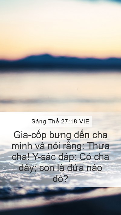 Sáng Thế 27:18 VIE Bible Verse Image