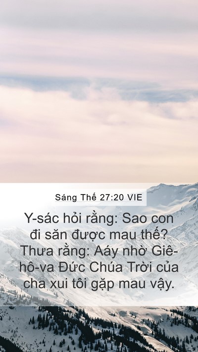 Sáng Thế 27:20 VIE Bible Verse Image