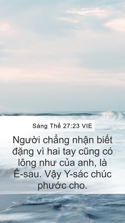 Sáng Thế 27:23 VIE Bible Verse Image