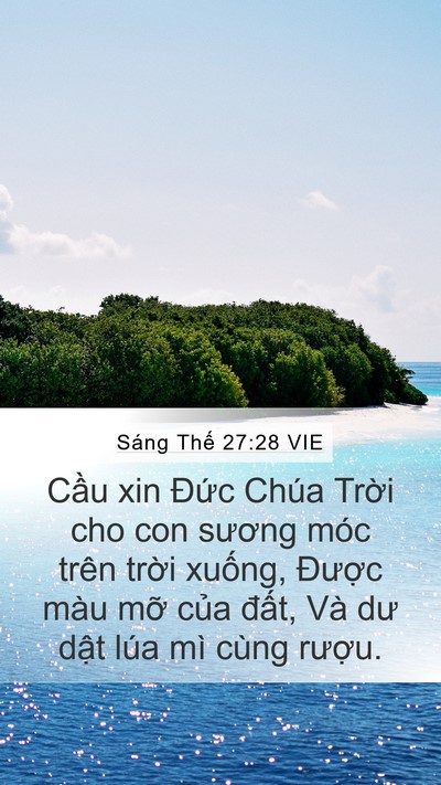 Sáng Thế 27:28 VIE Bible Verse Image