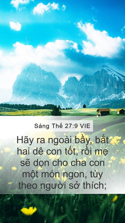 Sáng Thế 27:9 VIE Bible Verse Image