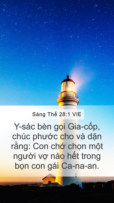 Sáng Thế 28:1 VIE Mobile Phone Wallpaper - Y-sác bèn gọi Gia-cốp, chúc phước cho - Mobile Bible Verse Wallpaper