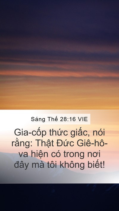 Sáng Thế 28:16 VIE Bible Verse Image