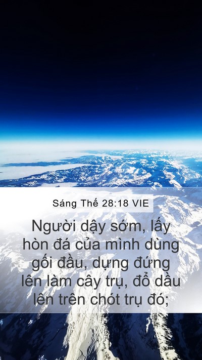 Sáng Thế 28:18 VIE Bible Verse Image
