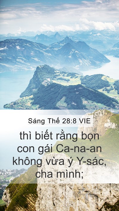 Sáng Thế 28:8 VIE Bible Verse Image