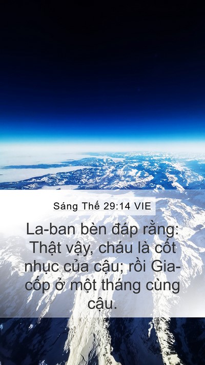 Sáng Thế 29:14 VIE Bible Verse Image