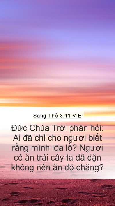 Sáng Thế 3:11 VIE Bible Verse Image