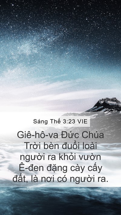 Sáng Thế 3:23 VIE Bible Verse Image