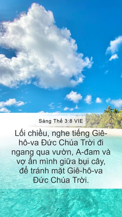 Sáng Thế 3:8 VIE Mobile Phone Wallpaper - Lối chiều, nghe tiếng Giê-hô-va Đức - Mobile Bible Verse Wallpaper