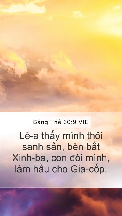 Sáng Thế 30:9 VIE Bible Verse Image