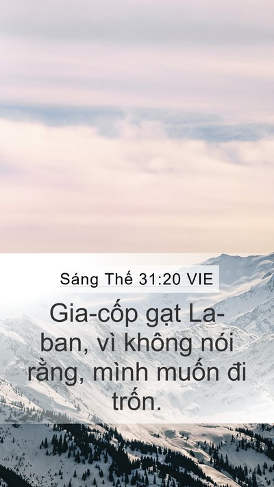 Sáng Thế 31:20 VIE Bible Verse Image