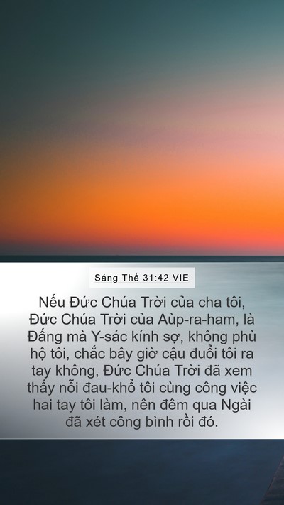 Sáng Thế 31:42 VIE Bible Verse Image