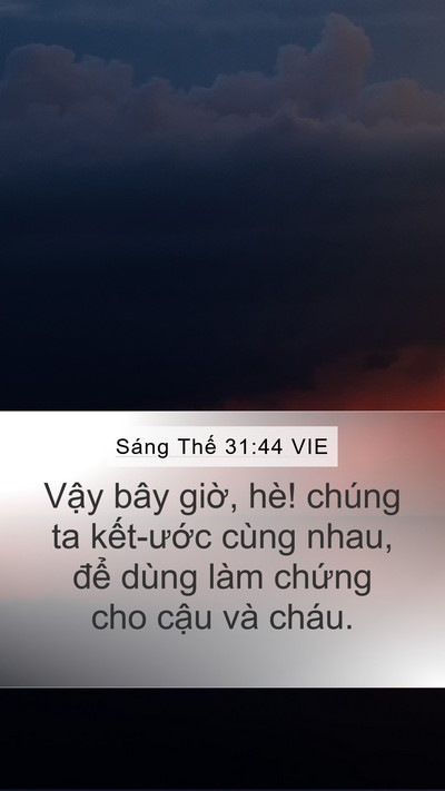 Sáng Thế 31:44 VIE Bible Verse Image