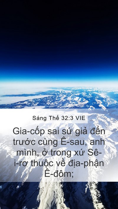 Sáng Thế 32:3 VIE Bible Verse Image