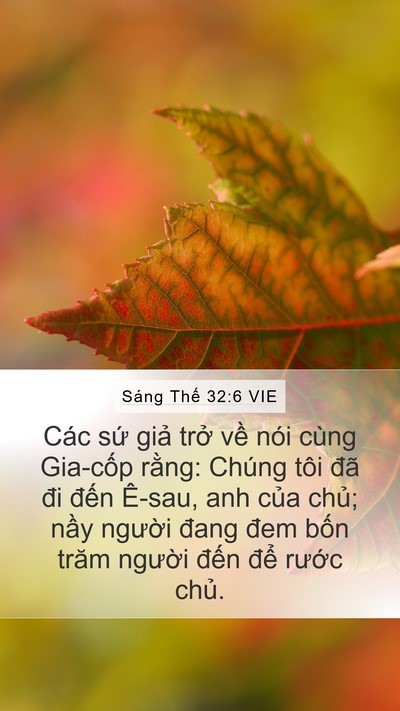 Sáng Thế 32:6 VIE Bible Verse Image