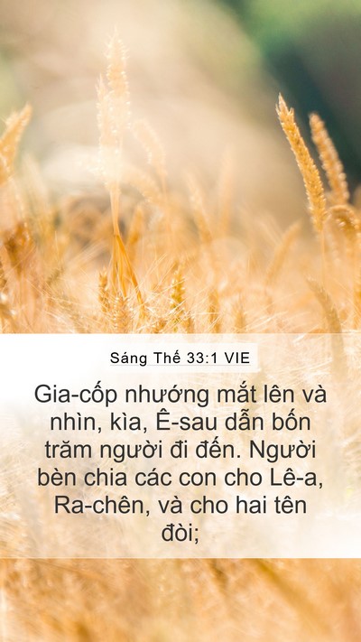 Sáng Thế 33:1 VIE Bible Verse Image