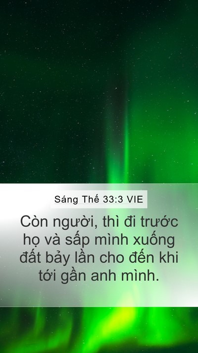 Sáng Thế 33:3 VIE Bible Verse Image