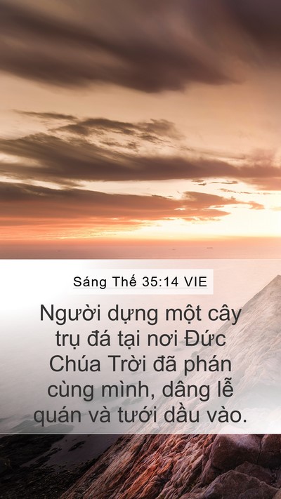 Sáng Thế 35:14 VIE Bible Verse Image