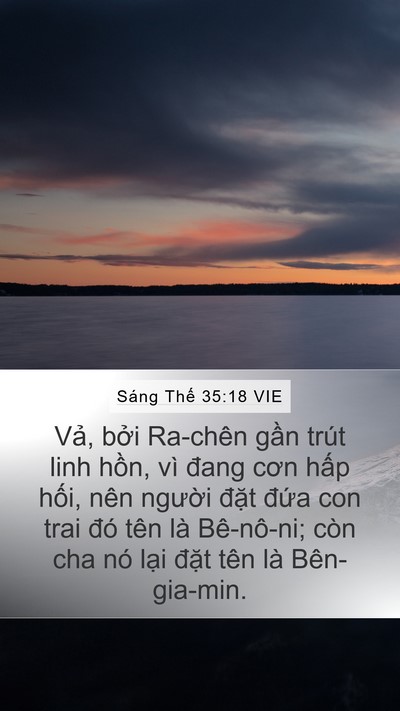 Sáng Thế 35:18 VIE Bible Verse Image