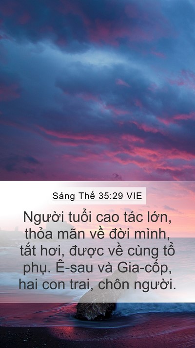 Sáng Thế 35:29 VIE Bible Verse Image