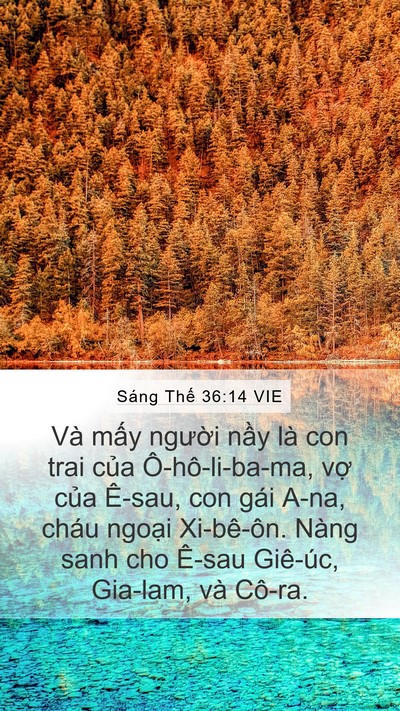 Sáng Thế 36:14 VIE Bible Verse Image