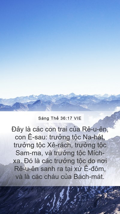 Sáng Thế 36:17 VIE Bible Verse Image