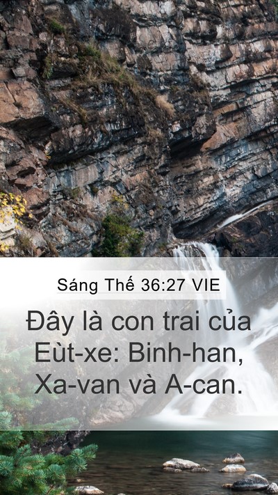 Sáng Thế 36:27 VIE Bible Verse Image