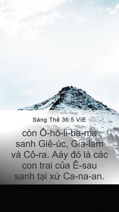 Sáng Thế 36:5 VIE Bible Verse Image