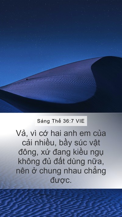 Sáng Thế 36:7 VIE Bible Verse Image
