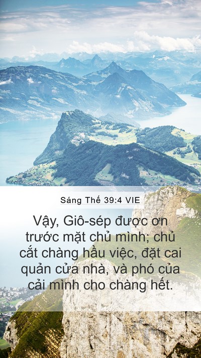 Sáng Thế 39:4 VIE Bible Verse Image