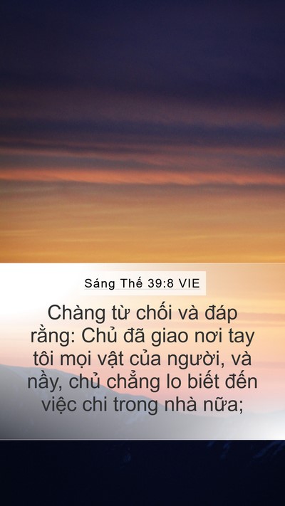 Sáng Thế 39:8 VIE Bible Verse Image