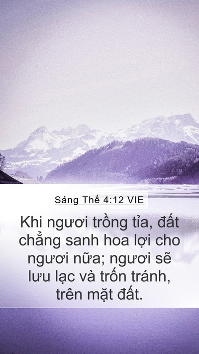 Sáng Thế 4:12 VIE Bible Verse Image