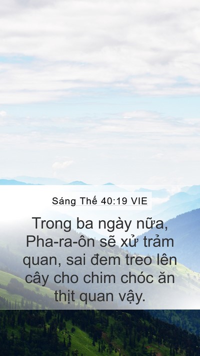 Sáng Thế 40:19 VIE Bible Verse Image